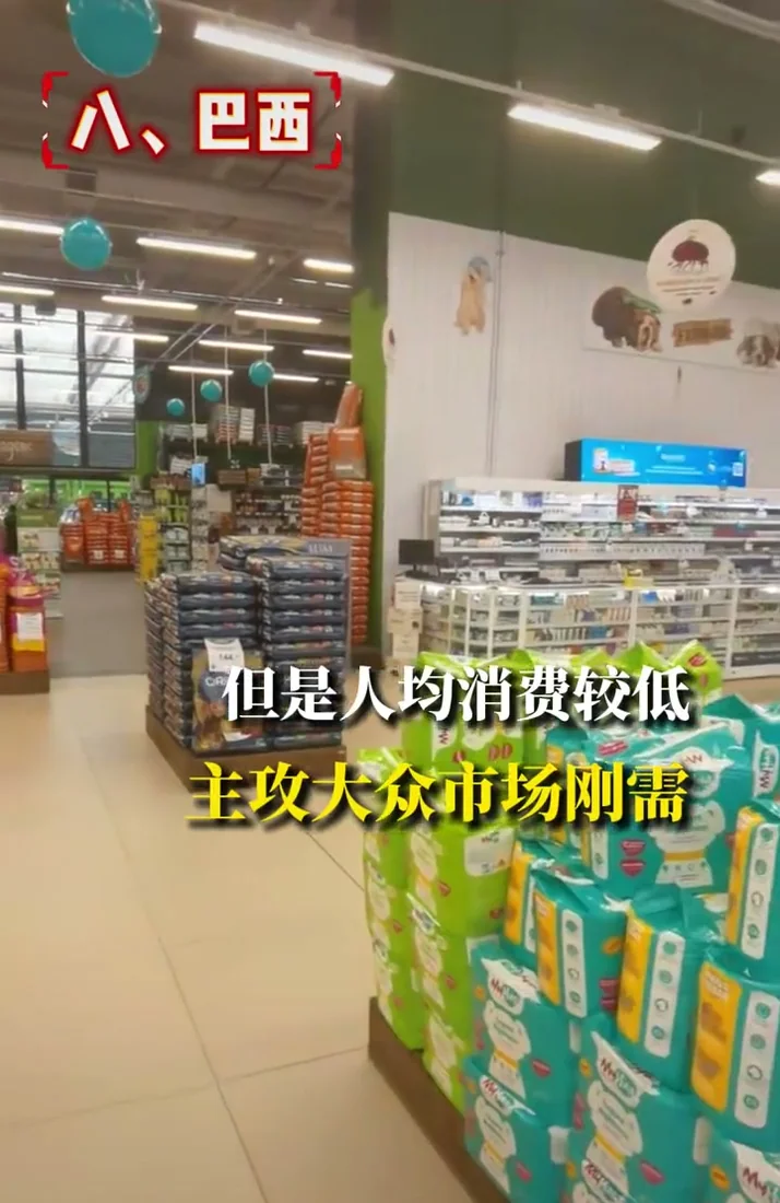 Pet products in a Brazil pet store, representing Latin America pet retail demand