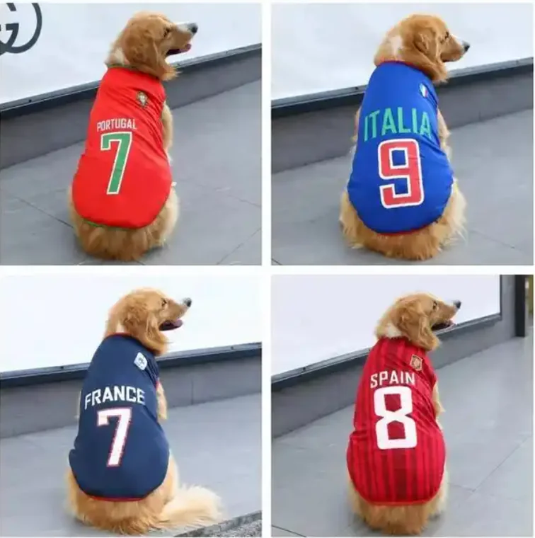 National team style pet jerseys for event-driven merchandising
